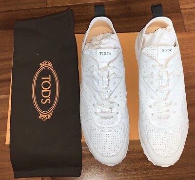 TOD'S PERFORATED WHITE LEATHER SNEAKERS Sz. 40IT/10US $645
