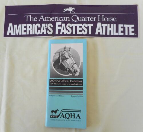AQHA 1994 Official Handbook w. Bumper Sticker – Quarter Horse Association