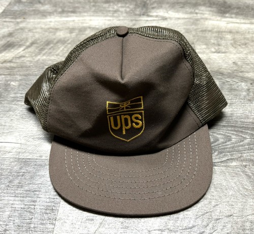UPS ブラウンキャップ スナップバック　80s ビンテージ VTG UPS Patch Distressed K Products Strap Back Hat Cap OSFA