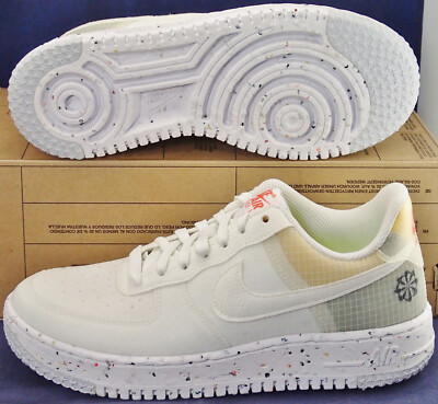 2021 Nike Air Force 1 Crater Low White Orange SZ US 7