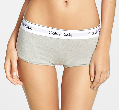 Calvin Klein L61158 Underwear Modern Cotton Boyshort Grey Heather Women's  Size S