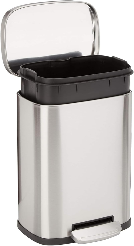 Stainless Steel Trash Can with Soft-Close Foot Pedal, 5 Lite