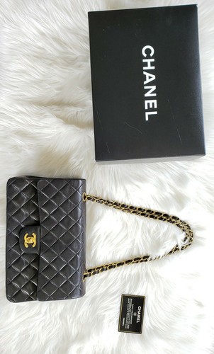 97A Vintage CHANEL シャネル バレッタ BLACKｘGOLD CHANEL】シャネル バレッタ 金メッキ ゴールド 97A刻印