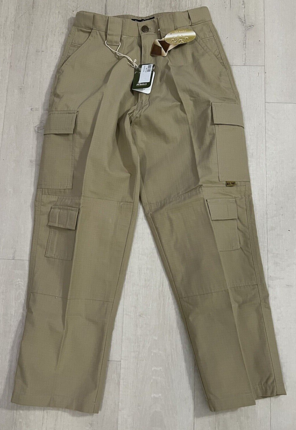 Pudala Uniforms Mens RipStop Khaki CARGO Pants 32 X 30