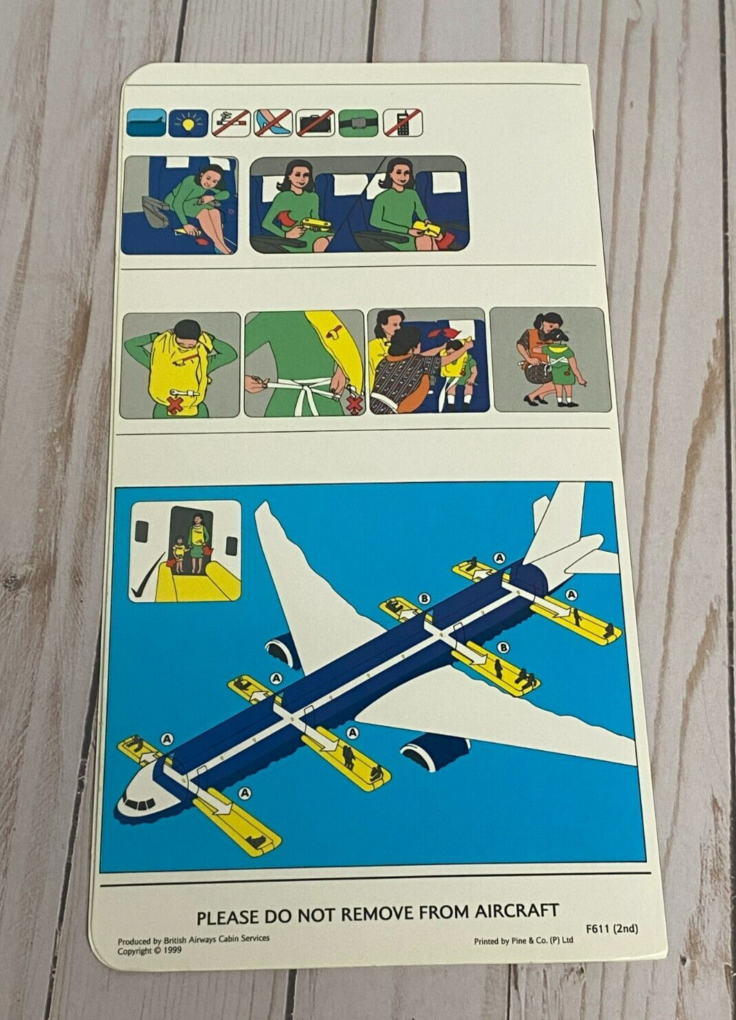 British Airways Boeing 757 Safety Card - Issue 2
