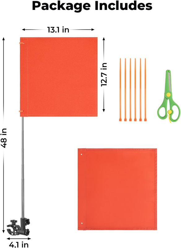 Orange Boat Flag, Water Ski Flag with Flag, Skier down Flag for Swimmers, Surfer