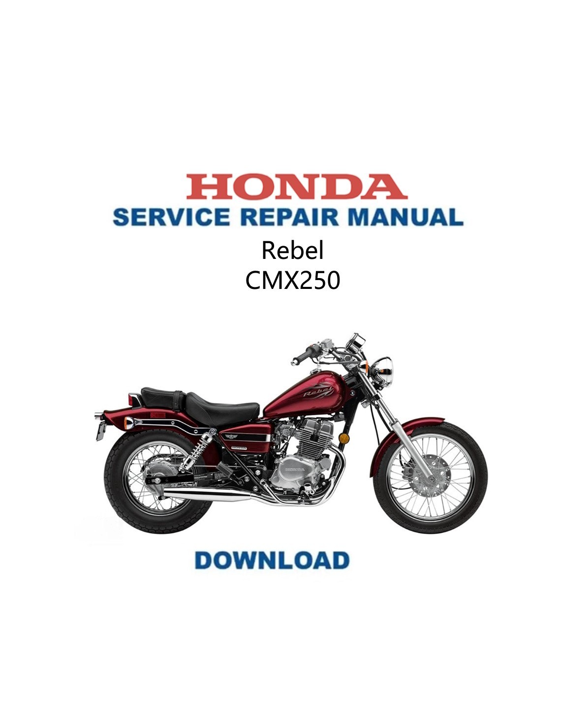 Honda CMX250 Rebel 250 Service Manual | PDF | DOWNLOAD | eBay