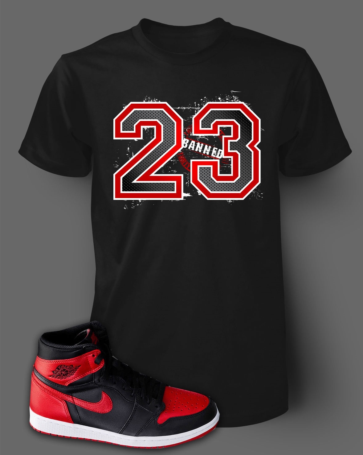 Graphic 23 Sneaker Tee Shirt to Match J1 Banned Small to