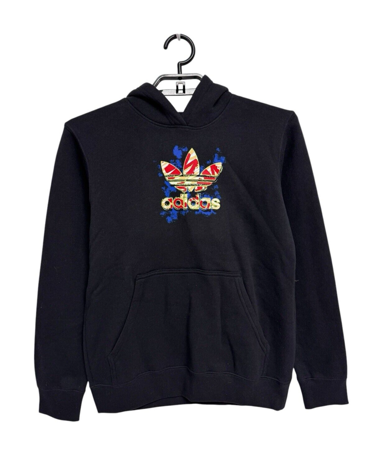 adidas HT7332 boy's hoodie pullover sweatshirt black size L