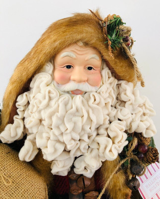 Halliwell WOODLAND SANTA Father Christmas ~ Glorious felt beard! bird cage NEW