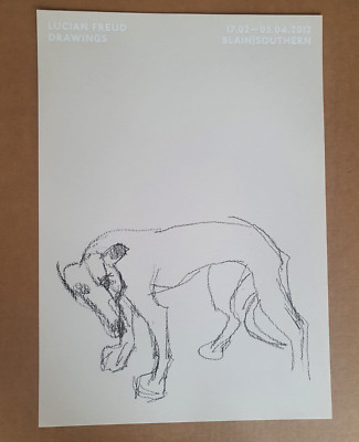 Lucian Freud Offsetdruck Dog-Poster 30 x 42 Neu 2012 BlainSouthern