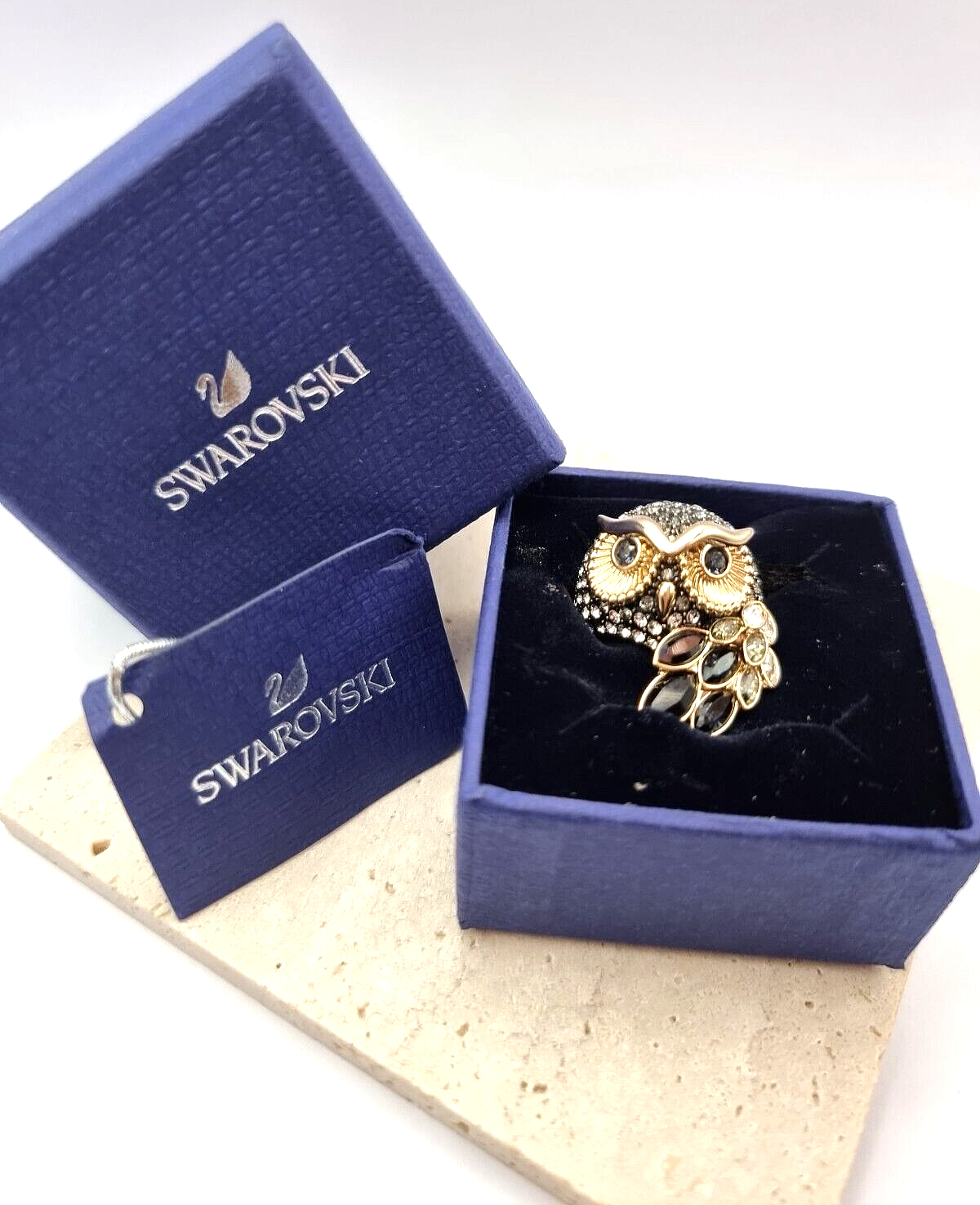 NEU* SWAROVSKI MARCH MOTIVRING OWL - DARK MULTI - Gr. 52 | eBay