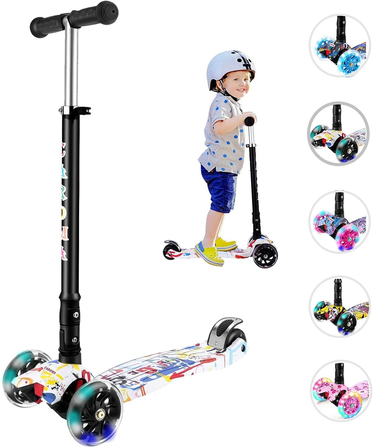 Купить Скутер Caroma Kick Scooter for Kids /3 Wheel Kick Scooter 3 ...