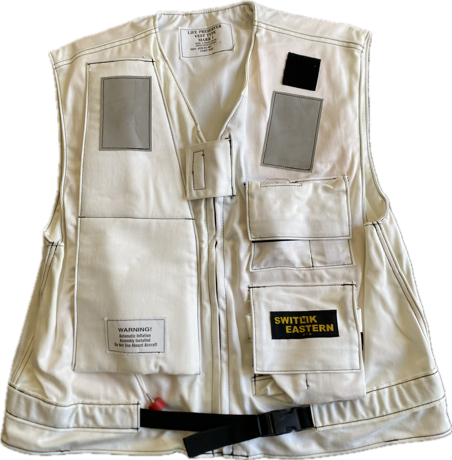 U.S. NAVY USMC Life Preserve Mark 1 Vest Flight Deck Size L