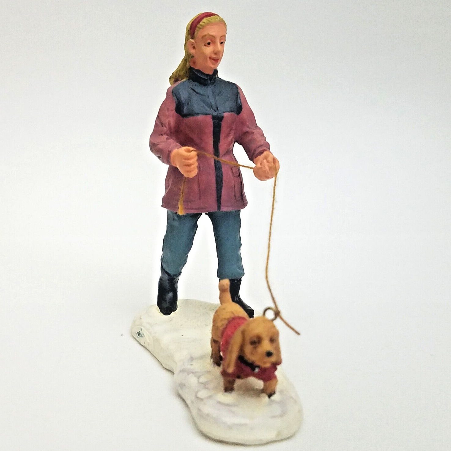 Lemax 2002 Strolling With Pooch General Products #22568 Cute Dog Woman Park Walk