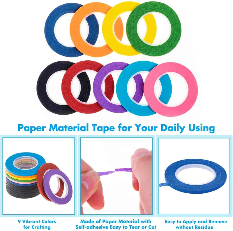 15 Rolls 1/8 Whiteboard Thin Tape Pinstripe Art Tape Dry Erase Board Grid Tape L
