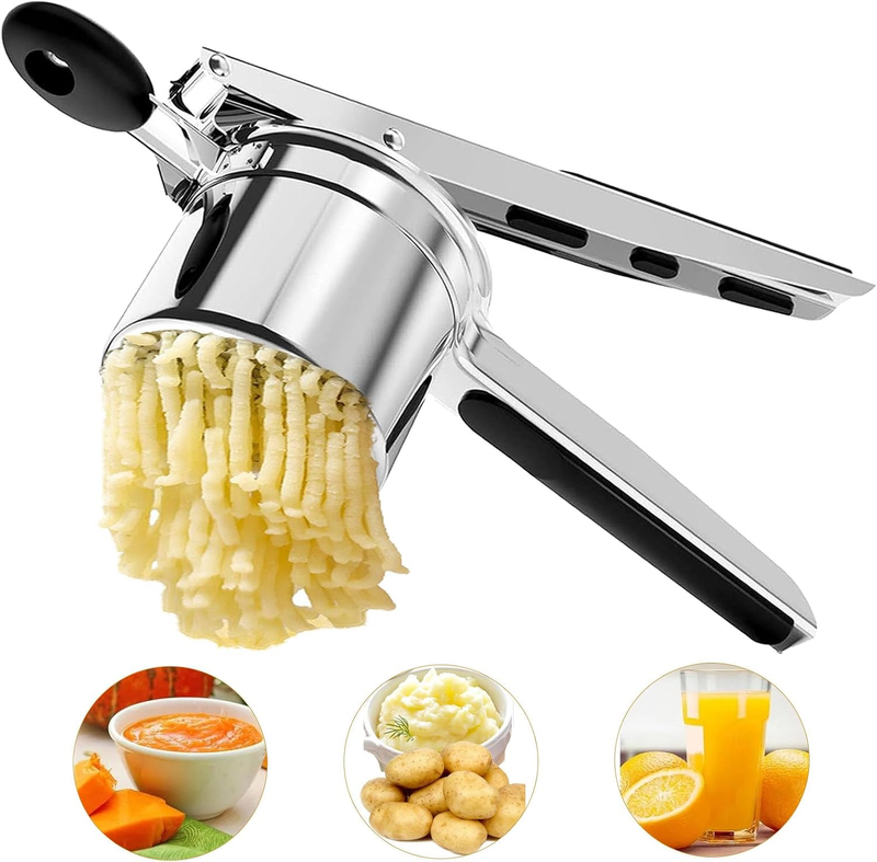 Stainless Steel Potato Ricer, Manual Heavy Duty Potatoes Masher | Vegetable & Fr