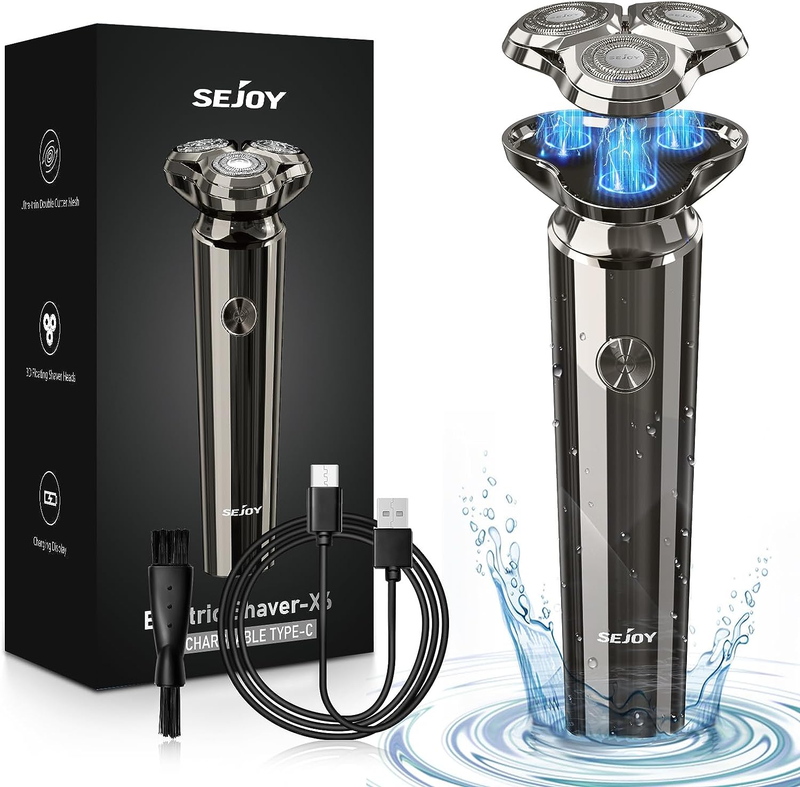 Razor For Men Face 3d Rechargeable Rotary Shaver Ipx7 Waterp