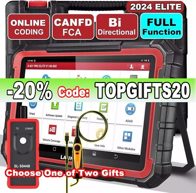 2024 LAUNCH X431 PRO Elite PROS V+ OBD2 Scanner Car Diagnostic Tool Key Coding