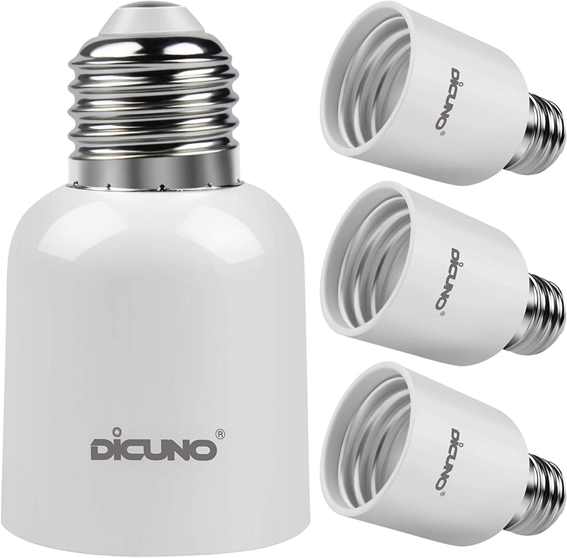 E26 to E39 Adapter, Medium Mogul Screw Base Light 4 Pack, 4