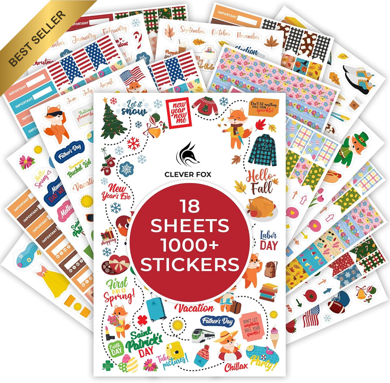 Seasonal Planner Stickers – 600+ Month, Holiday & Seasons Stickers for Your Plan