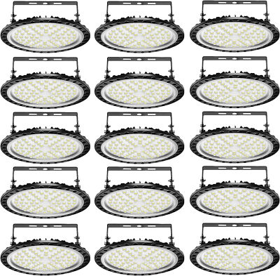 15 Pack 300W UFO LED High Bay Lights 30000LM Waterproof Garage Shop Area Light