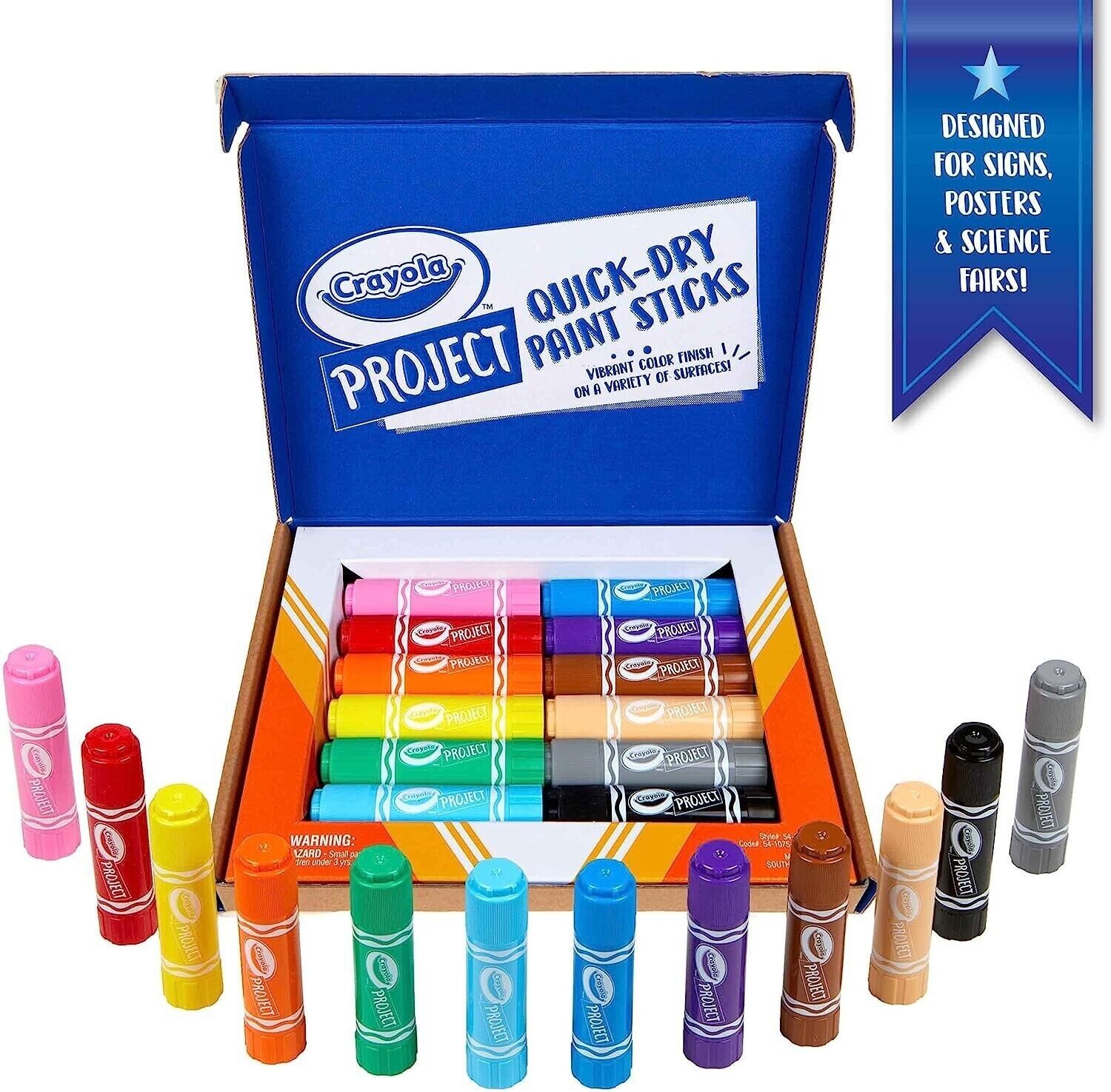 Crayola Quick Dry Paint Sticks Colour, Paint Set for Kids, Set of 12  Colours NEW | eBay