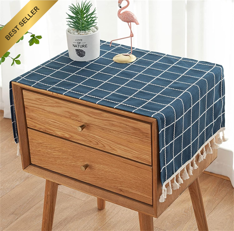 Simple Bedside Table Tassel Cover Cloth, Tablecloth Cover Towel, Suitable for Be
