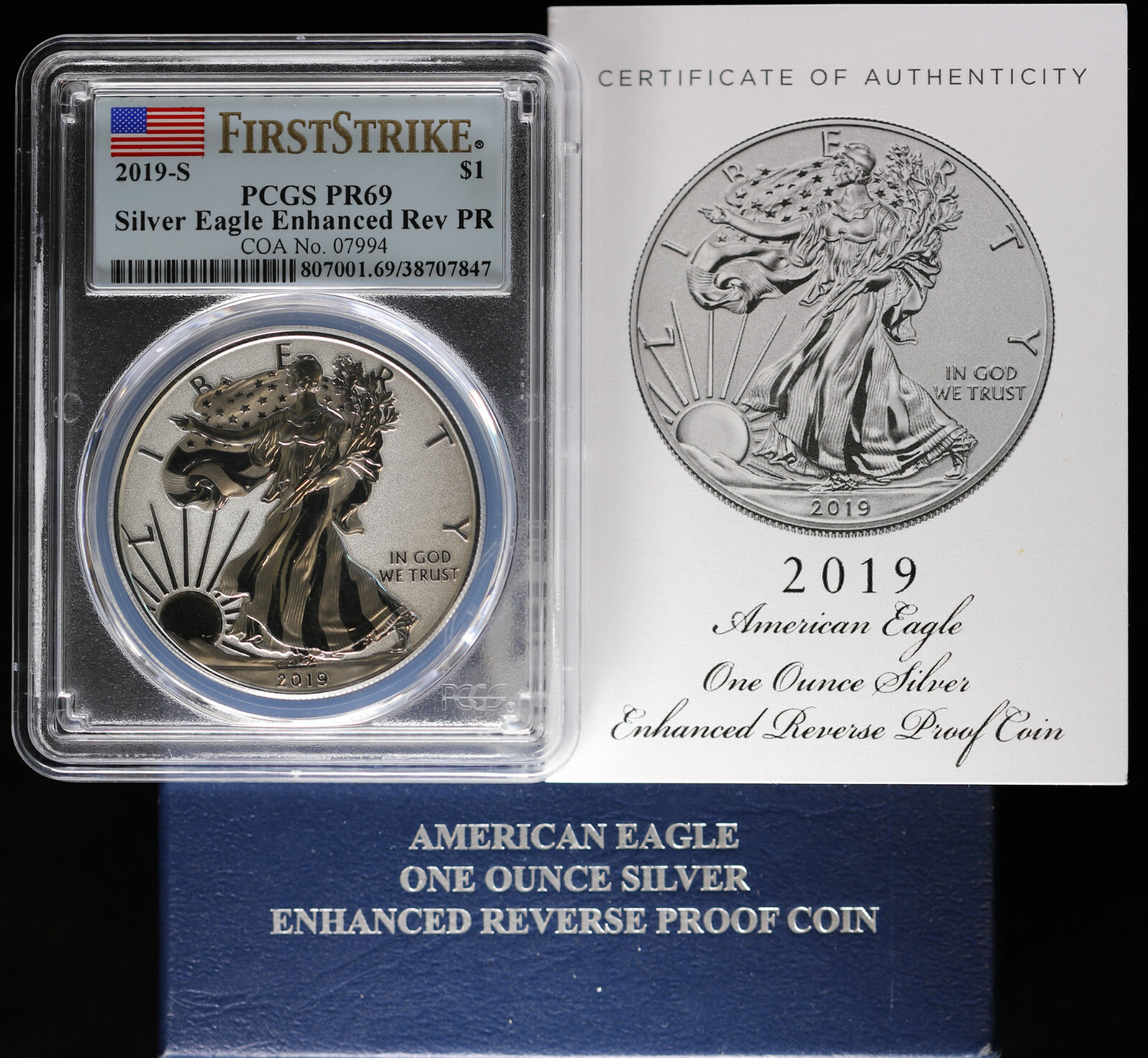【新品】イーグル銀貨 Eagle 2019-W PCGS PR70 FDOI 2019-W $1 Silver Eagle, DCAM (Proof) Silver Eagles - PCGS