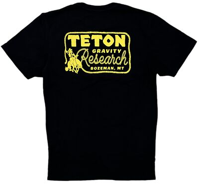 Teton Gravity Research Men's T-Shirt Bozeman Montana Rodeo Tee in Black