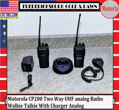 Motorola CP200 Two Way UHF analog Radio Walkie Talkie With Charger Analog. Buy it now for 199.99