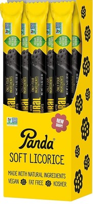 Panda Licorice Licorice Soft Black Stick-Box 20 батончиков (1,1 унции) в коробке