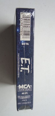 1988 E.T. The Extra-Terrestrial Beta Tape-Factory Sealed BETA Tape-Not VHS