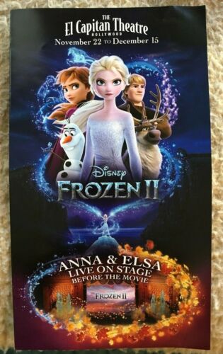 Frozen 2 2019 Disney Foldopen Promotional Mailer for El Capitan Animation Save 1