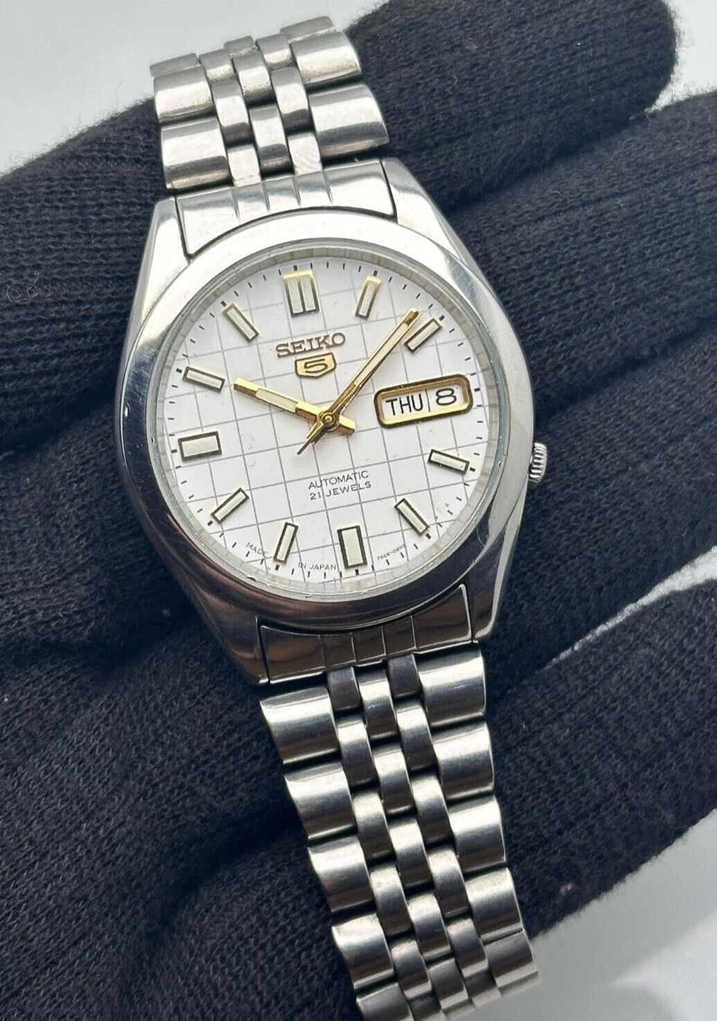 SEIKO 懐中時計 21 JEWELS 精密 Vintage Seiko 5 Automatic 21 Jewels Day/Date 7S26-00X0 Japan