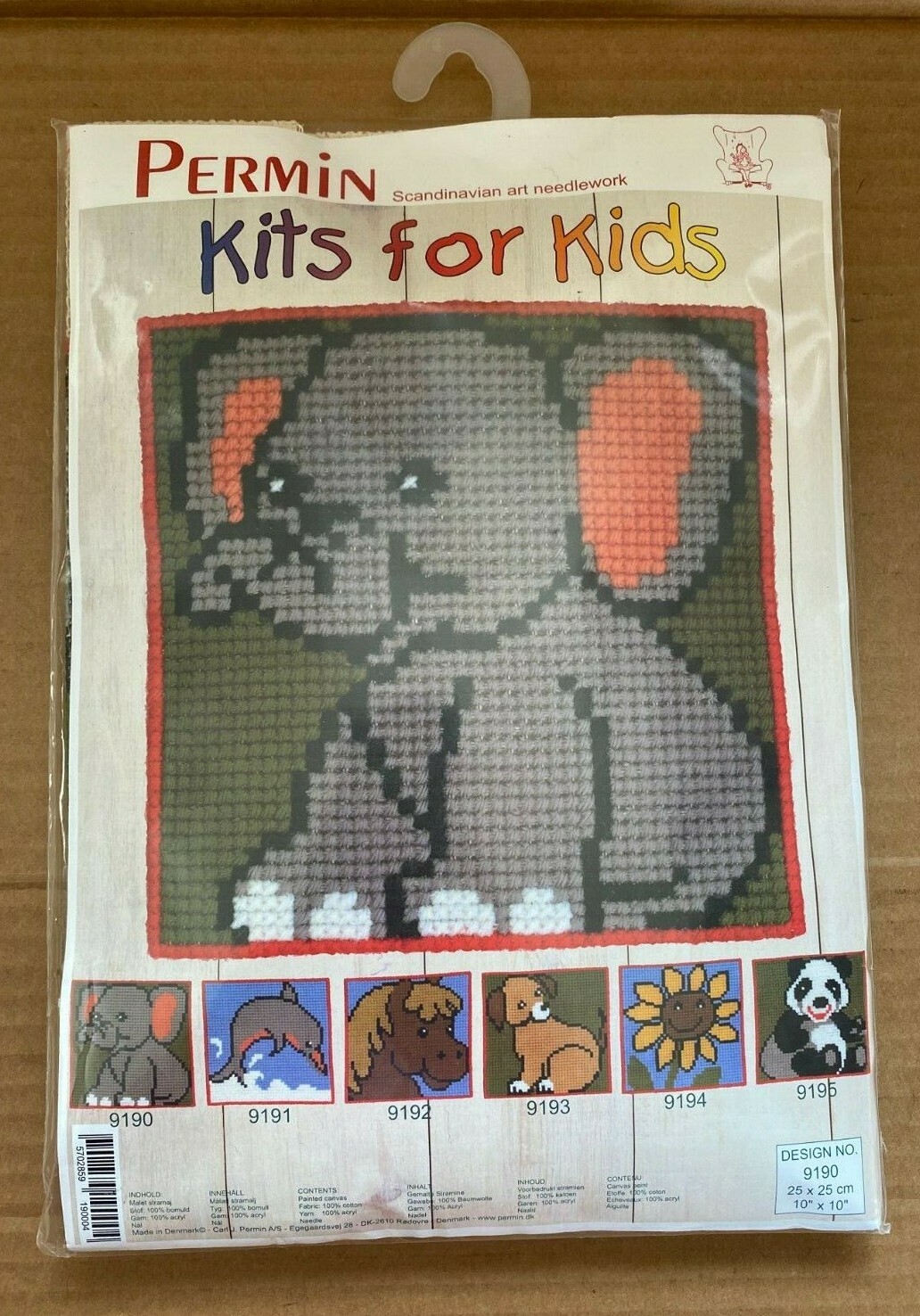 Permin Scandinavian Art Needlework Kits For Kids Elephant