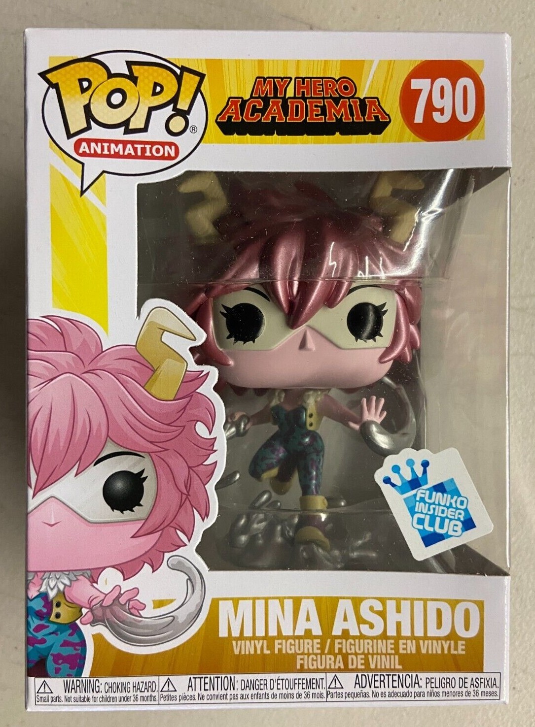 Funko Pop Animation My Hero Academia Mina Ashido 790 Metallic Fun Club  Exclusive | eBay