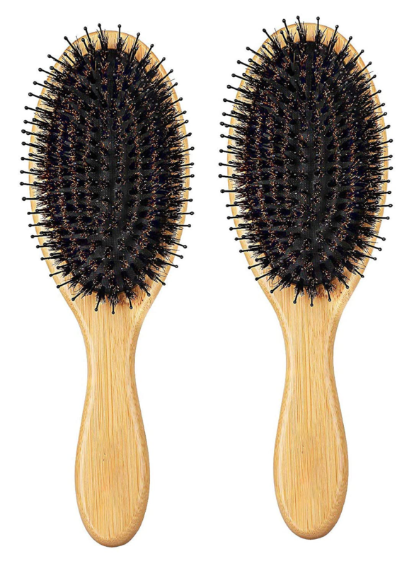 - Wooden Bamboo Hair Brush For Thick Ha