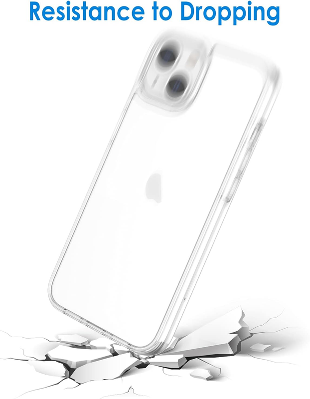 Case for iPhone 13 6.1-Inch, Non-Yellowing Shockproof Phone Bumper Cover, Anti-S