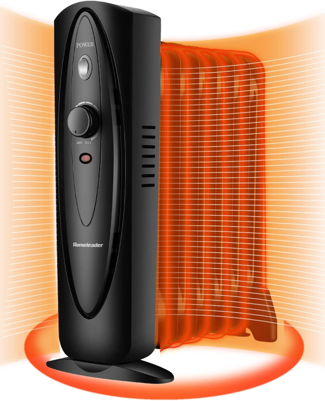 Filled Heater, Portable Space Radiant Heater With Adjustable Thermostat