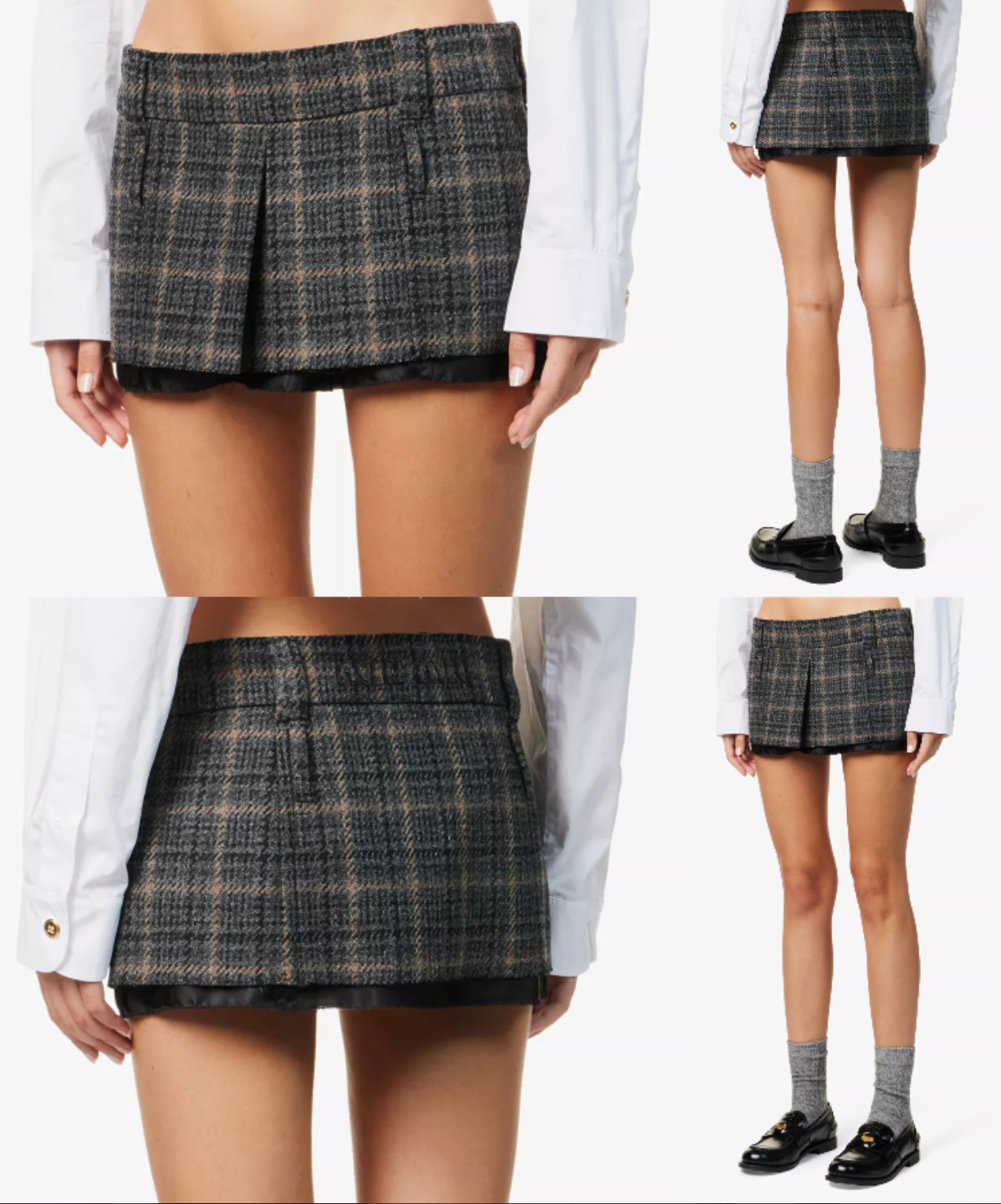 Pre-owned Miu Miu Mini Skirt Check Runway Tennis Skirt Tennis Short Skirt It44 In Multicoloured