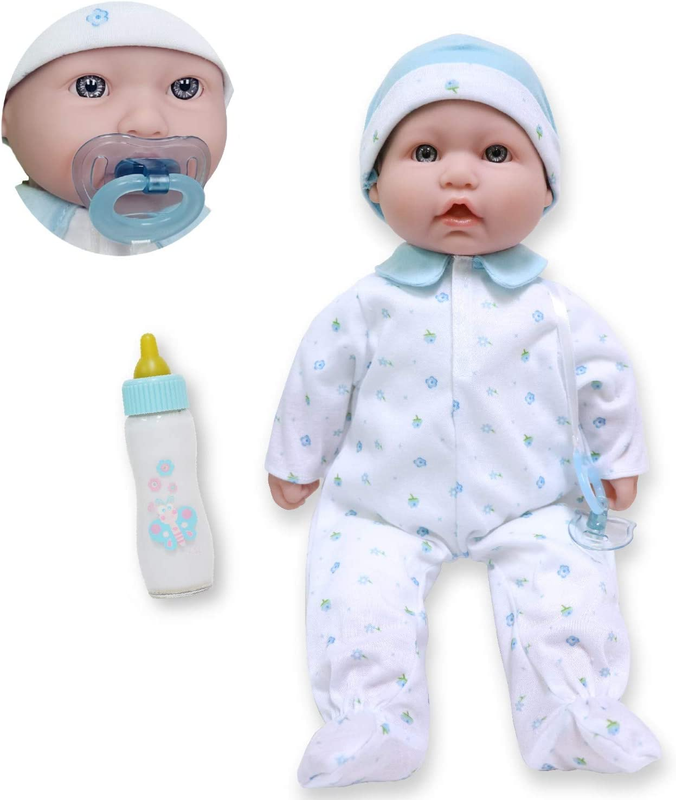 JC Toys, La Baby 16-Inch Blue Washable Soft Body Boy Baby Do