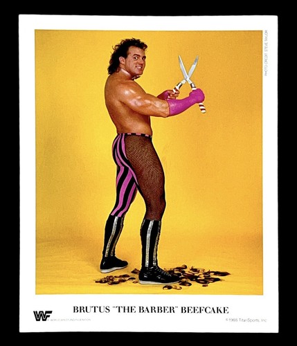 スポーツ BRUTUS THE BARBER BEEFCAKE Brutus The Barber Beefcake WWE WWF Signed Auto 8x10 Photo