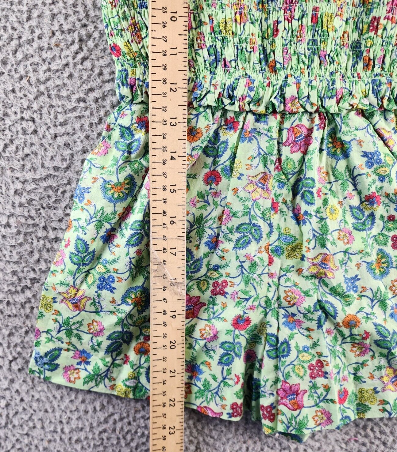 Polo Ralph Lauren Floral Smocked Batiste Romper Girls 6 Multicolor Straight Neck - Picture 6 of 13