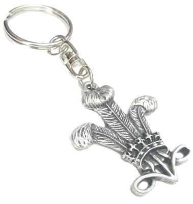 Three Feathers Welsh Handcrafted From English Pewter Key Ring Hin-KR1003