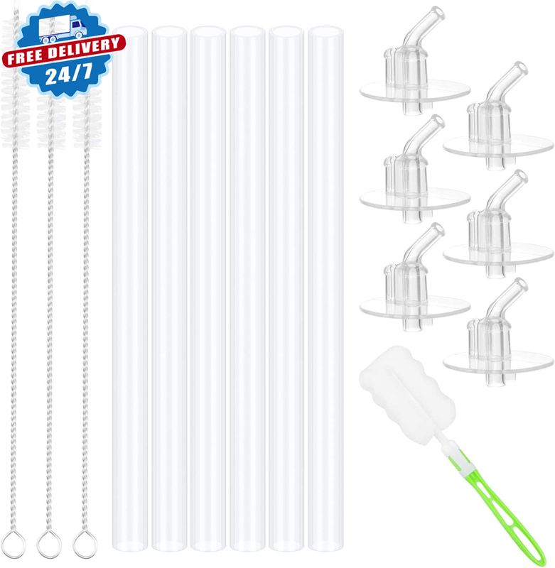 16 Pcs Thermos Straws Replacement Set Kids Funtainer 12 Ounce 6Pcs Thermos NEW