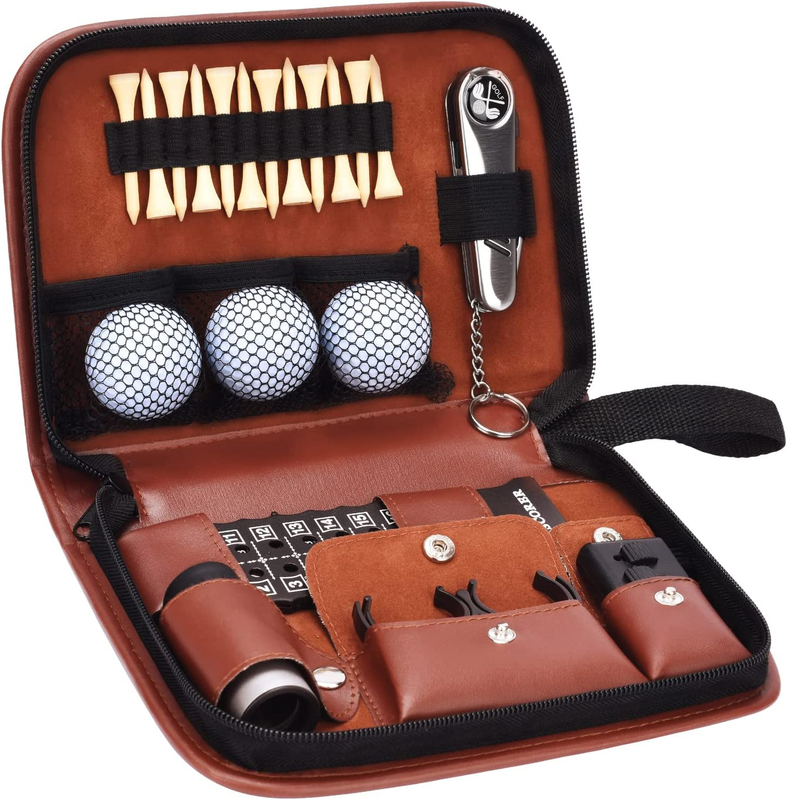 Hi-End Golf Gifts for Men & Women Golf Accessories Set with Case Golf Ball Clamp
