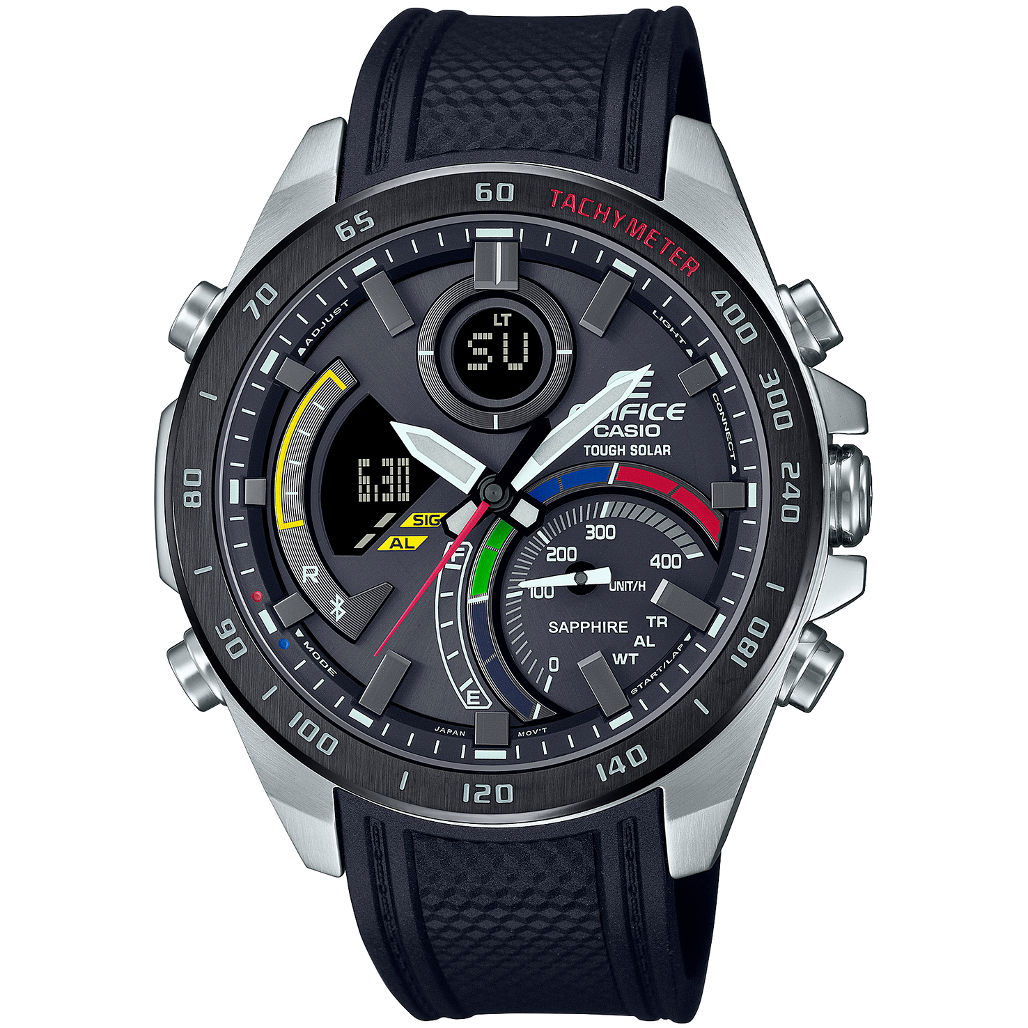 Pre-owned Casio Edifice Ecb-900ymp-1ajf Racing Multi-color Series Bluetooth Solar Watch