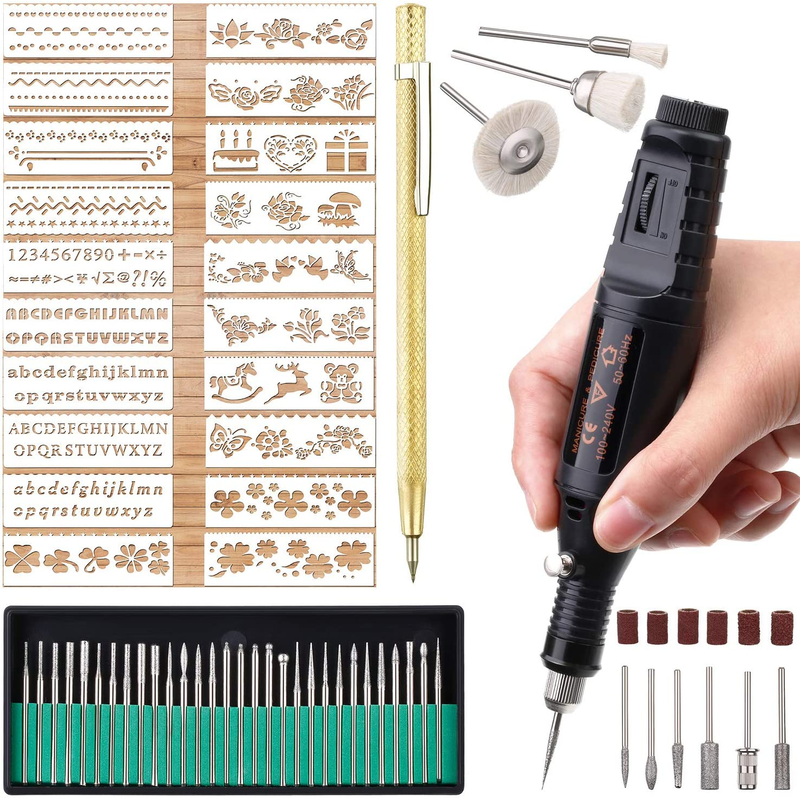 Micro Engraver Pen Engraving Tool Kit Electric Mini DIY Metal Glass Ceramic Wood