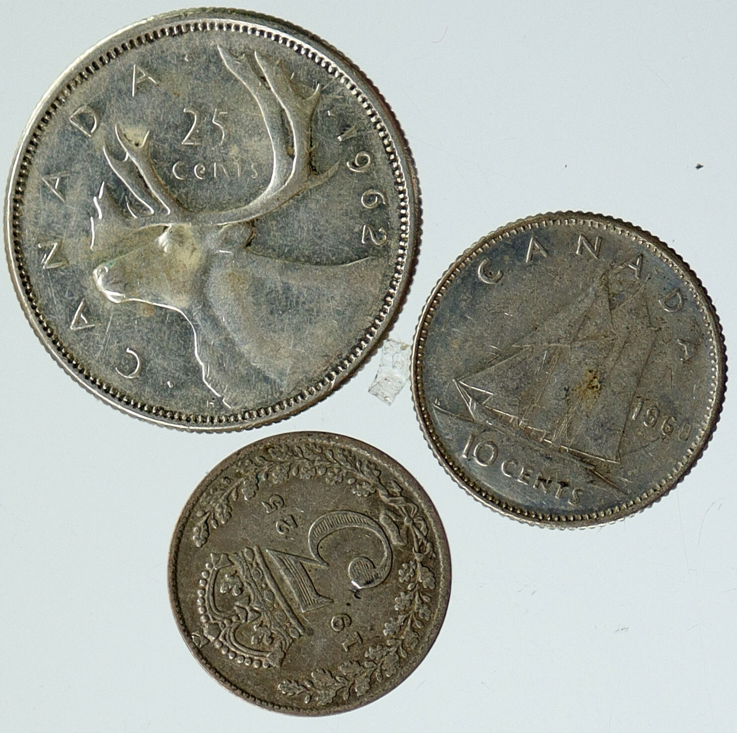 コレクション Great Historic Silver Coins of the world Lot of 3 Silver WORLD COINS Authentic Collection Vintage